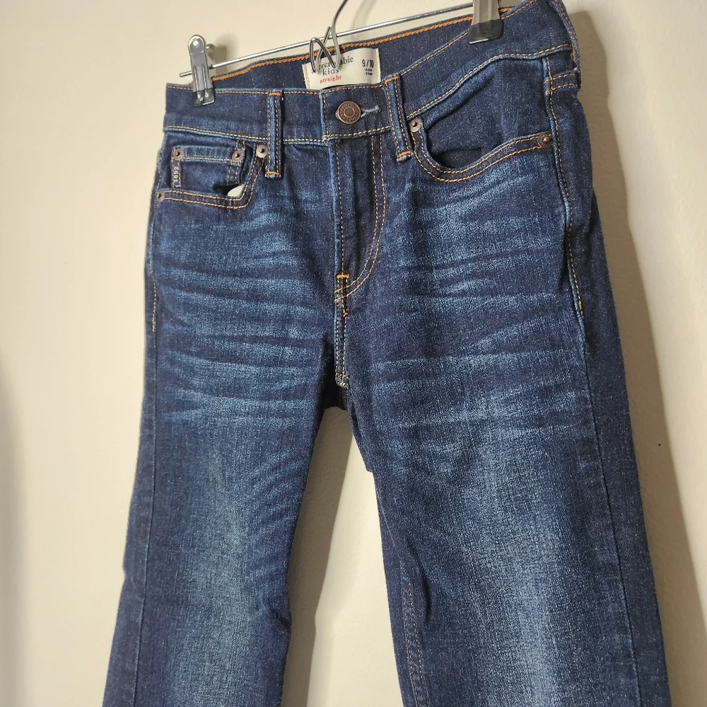 Abercrombie Kids Straight Leg Blue Jeans Size 9 10 Boys - Picture 2 of 6